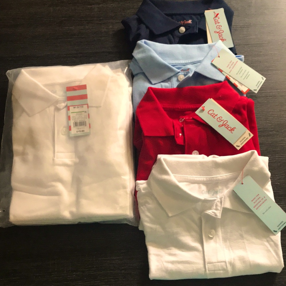 Cat and Jack Uniform Shirt Bundle NWT